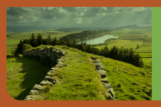 Hadrian's Wall photographed at Hotbank Crags and looking towards Crag Lough in Northumberland National Park. (Photo by Roger Coulam/Getty Images)